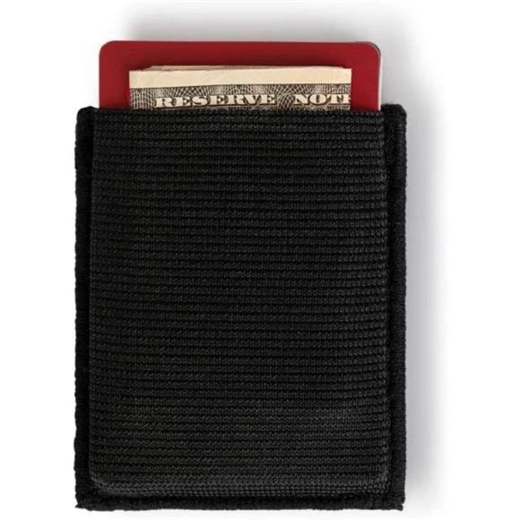 Superior Essentials Elastic Absolute Minimalist Slim Wallet/Card Holder (Black)